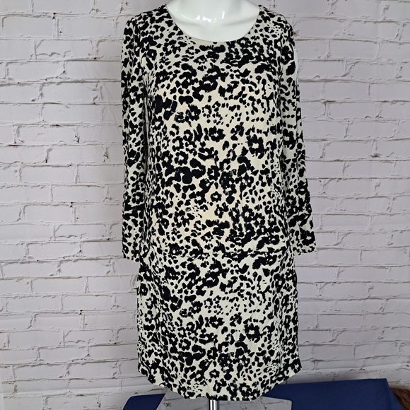 J. Crew Jules Shift Dress in Snowcat Print - Picture 2 of 11